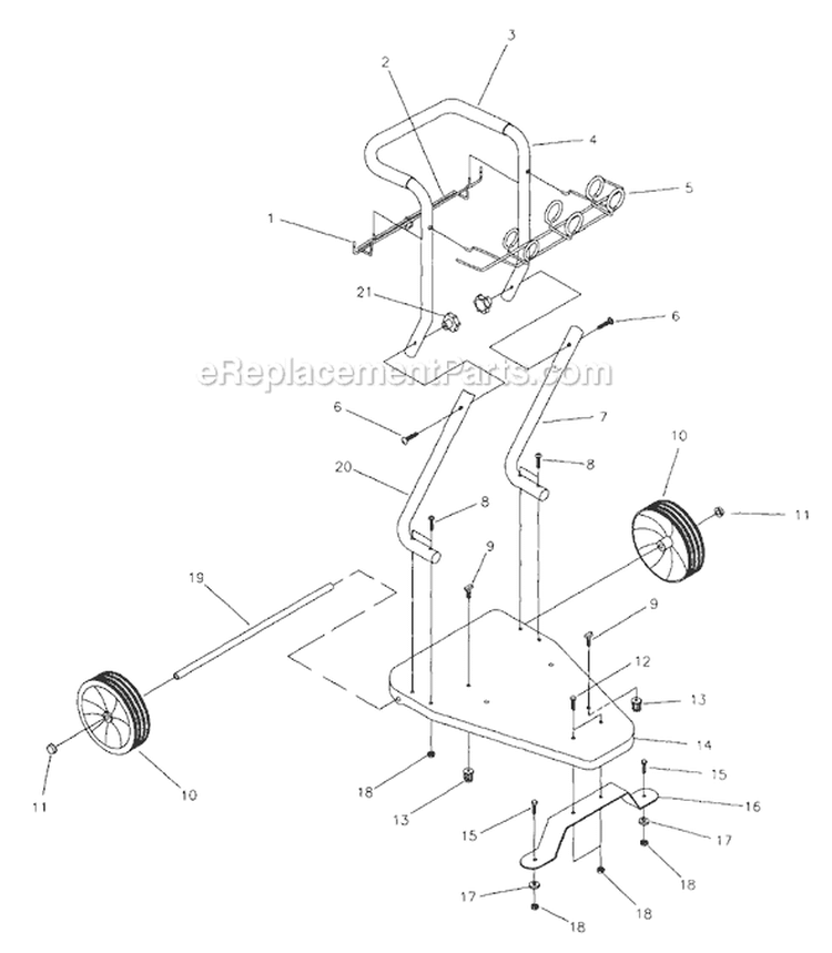 Page A Diagram and Parts List for 1279-3  Briggs and Stratton Pressure Washer